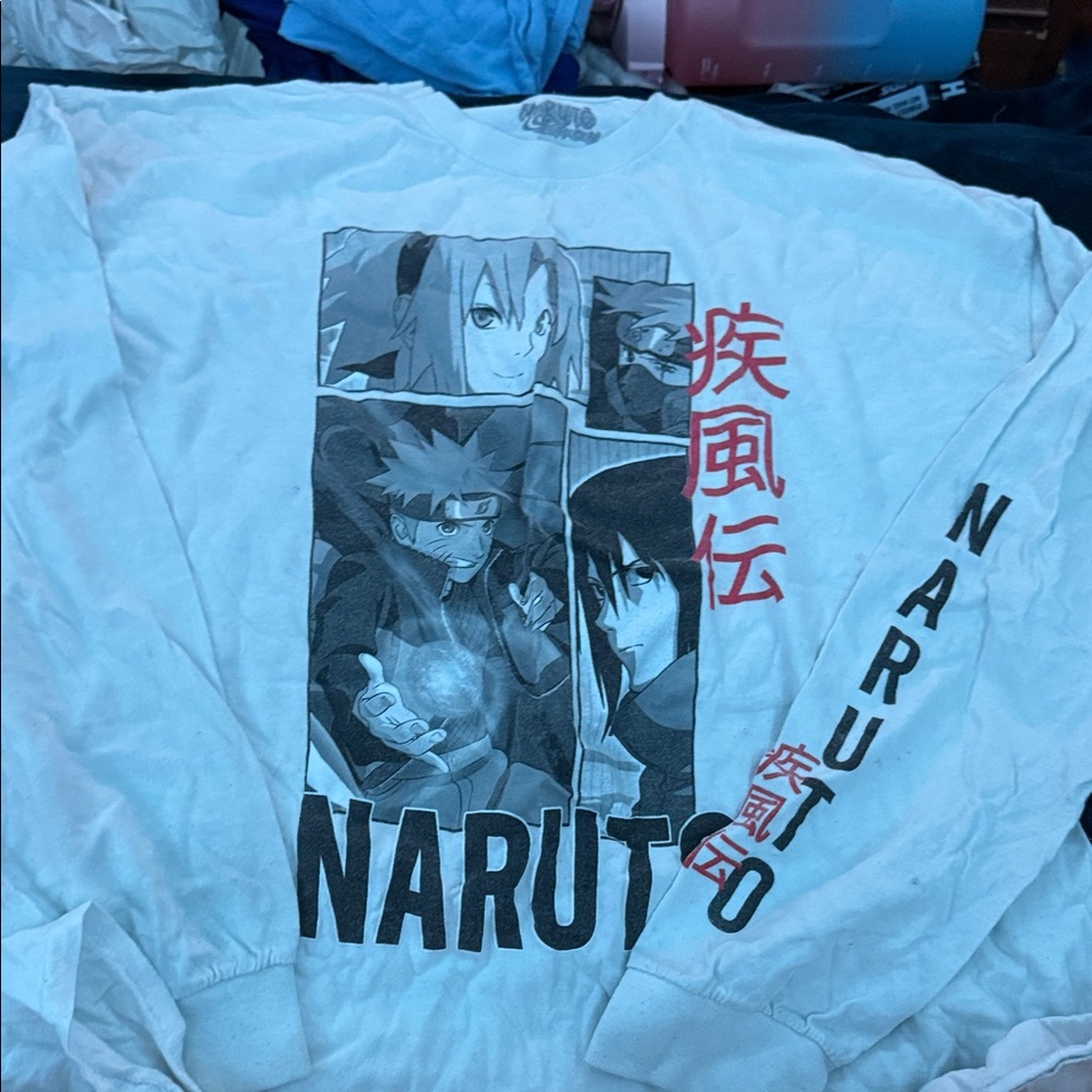 Naruto White Long Sleeve Tee